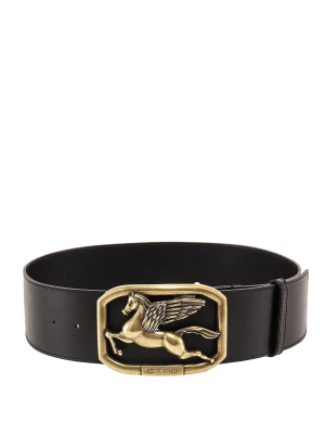 Etro Logo Plaque Belt