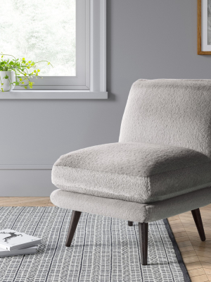 Harper Faux Fur Slipper Chair Gray - Project 62™