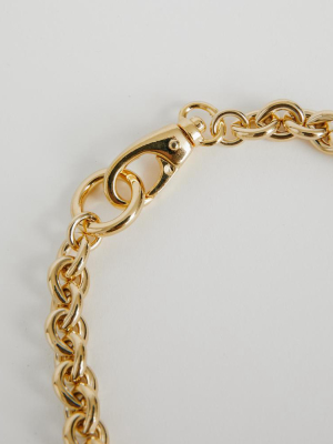Cable Chain Necklace In 14k Gold Plated Brass
