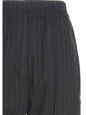 Brunello Cucinelli Striped Mid-waisted Trousers