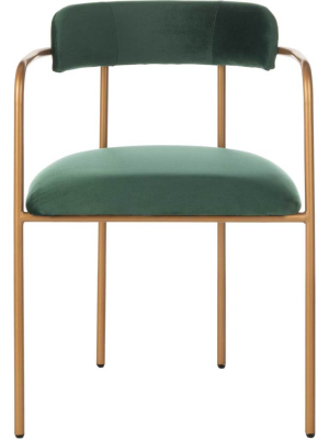 Callahan Side Chair Malachite Green/gold (set Of 2)