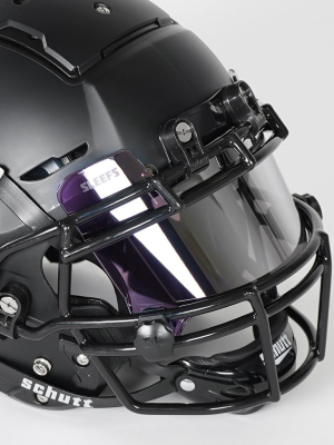 Cyber Purple Machine Silver Helmet Eye-shield Visor