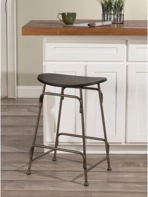 Mitchell Backless Counter Height Barstool - Black/old Bronze - Hillsdale Furniture