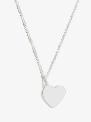 Engravable Heart Charm Necklace, 21''