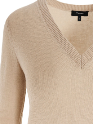 Theory V-neck Knit Sweater