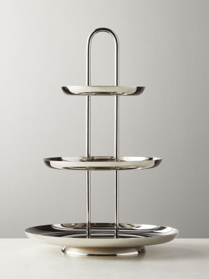 Porter Polished Stainless Steel 3-tier Server With Handle