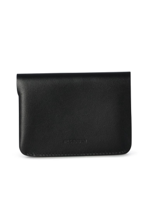 Jil Sander Logo Embossed Double Card Wallet