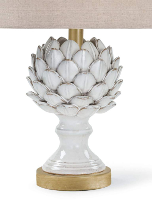 Leafy Artichoke Ceramic Table Lamp