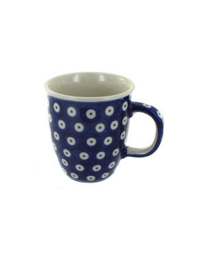 Blue Rose Polish Pottery Dots Coffee Mug