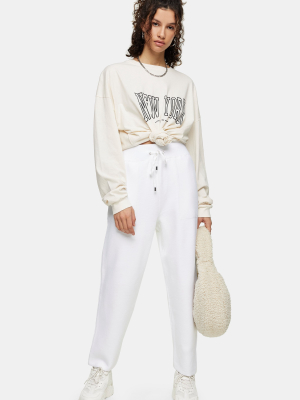 Ivory Ovoid Knitted Joggers