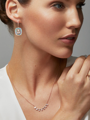 14kt Rose Gold Morganite Opal Diamond Giselle Earrings