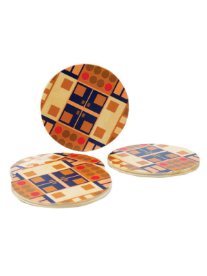 Alexander Olive Coasters, Set Of Four