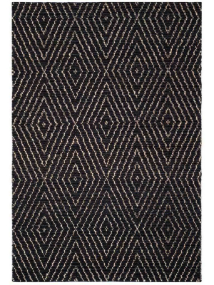 Bohemian Black/ivory Area Rug