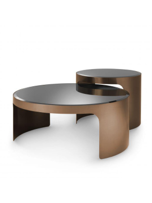 Eichholtz Piemonte Coffee Table - Set Of 2 - Bronze & Black