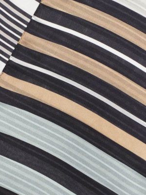 Stripes On Stripes Silk Oblong