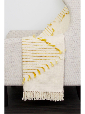 Macey Embroidered Tassel Throw