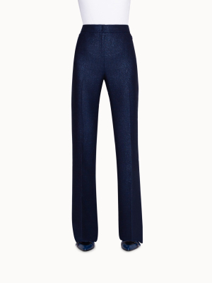 Lurex Wool Bootcut Pants