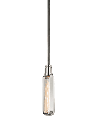 Red Hook 1 Light Pendant Polished Nickel