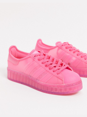 Adidas Originals Superstar Jelly Sneakers In Semi Solar Pink