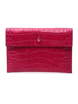 Alexander Mcqueen Embossed Envelope Clutch Bag