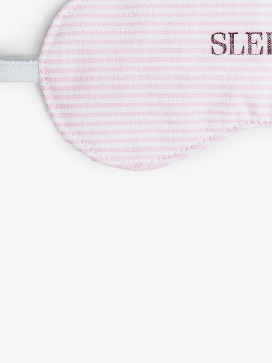 Eyemask Pink Oxford Stripe