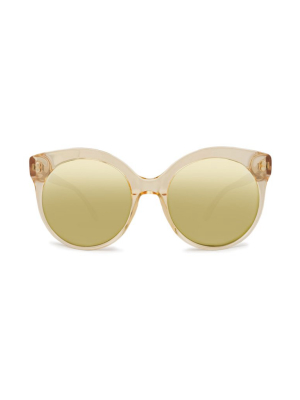 Kensington Mirrored Cat Eyed Sunglasses - Sun On Me Yellow