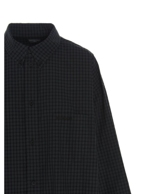 Balenciaga Asymmetric Checked Shirt