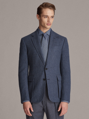 Kent Wool-silk Herringbone Sport Coat