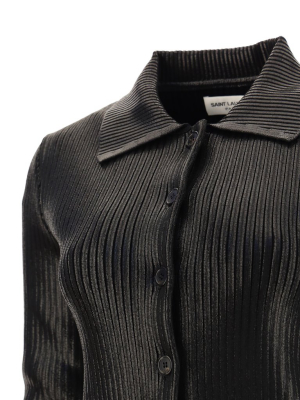 Saint Laurent Ribbed Shirt Dress