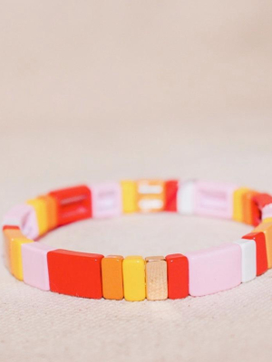 Thin Pink/red Multi Color Bracelet