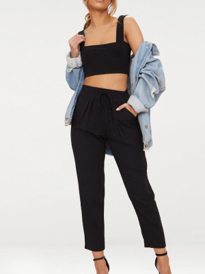 Petite Black Casual Pants