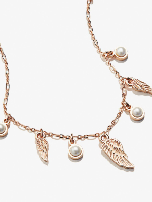 Angel Wing + Pearl Delicate Necklace