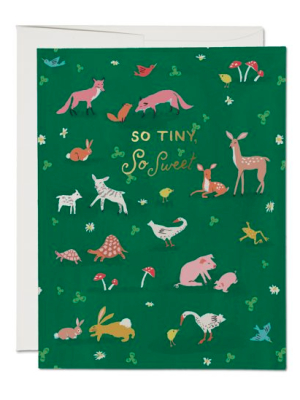 Tiny Animals Baby Card