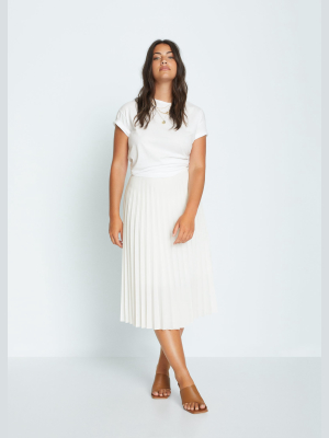 Pleated Midi Skirt