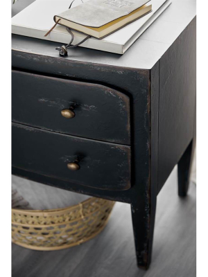 Ciao Bella 2 Drawer Nightstand, Black