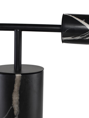 Nuevo Justine Table Lamp - Black Marble