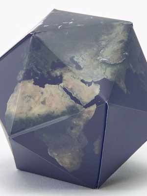 Dymaxion Folding Globe In Satellite Earth