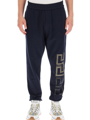 Versace Greca Logo Printed Sweatpants