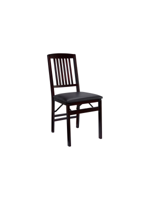 Set Of 2 Triena Mission Back Folding Chair Espresso - Linon