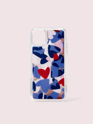 Heart Party Liquid Glitter Iphone 11 Pro Max Case