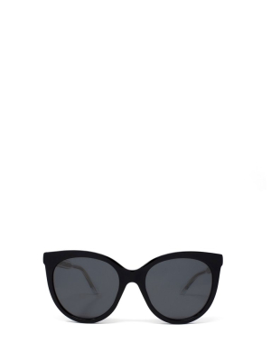 Gucci Eyewear Round Cat Eye Frame Sunglasses