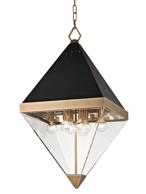 Coltrane 8 Light Pendant Aged Brass