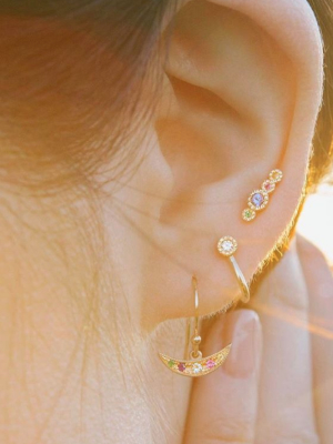 Diamond Hook Earring (single)