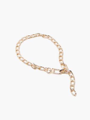 Lariat Curb Chain Necklace