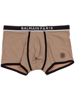 Balmain Logo Waistband Boxer Shorts