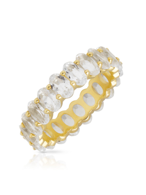14kt Yellow Gold Pear Topaz Eternity Ring