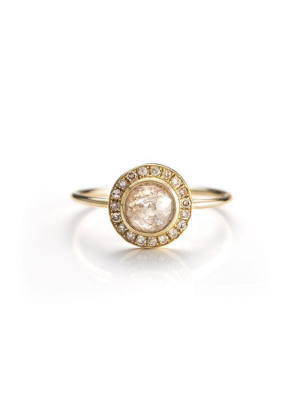 Rose Cut Halo Ring