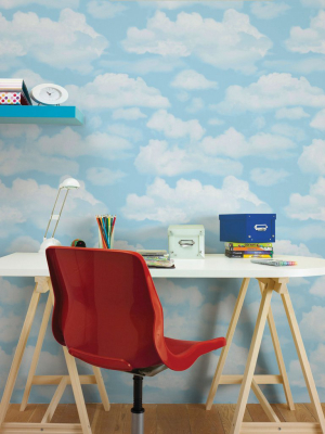 Cloud Nine Wallpaper In Blue From The Kids Collection By Graham & Brown