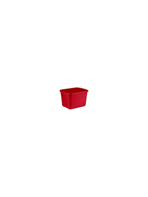 Sterilite 18gal Non Latching Tote Red