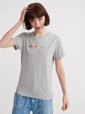 Logo Symbols Embroidered T-shirt